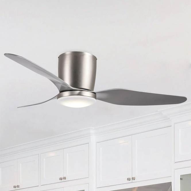 46-inch Stain Nickel 3-Blades Low Profile Ceiling Fan