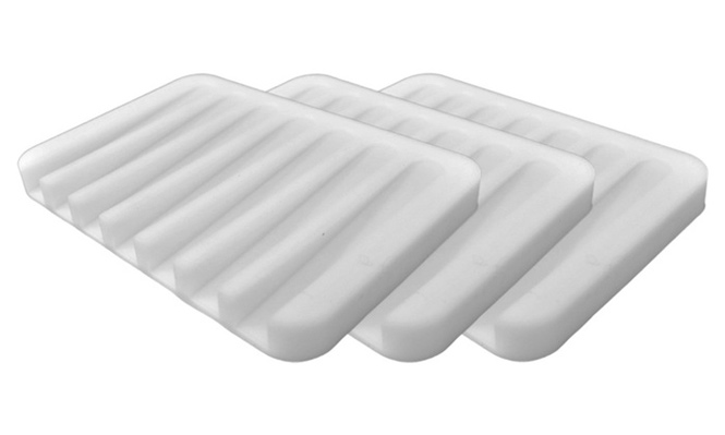 Silicone Soap Dish Waterfall Tray